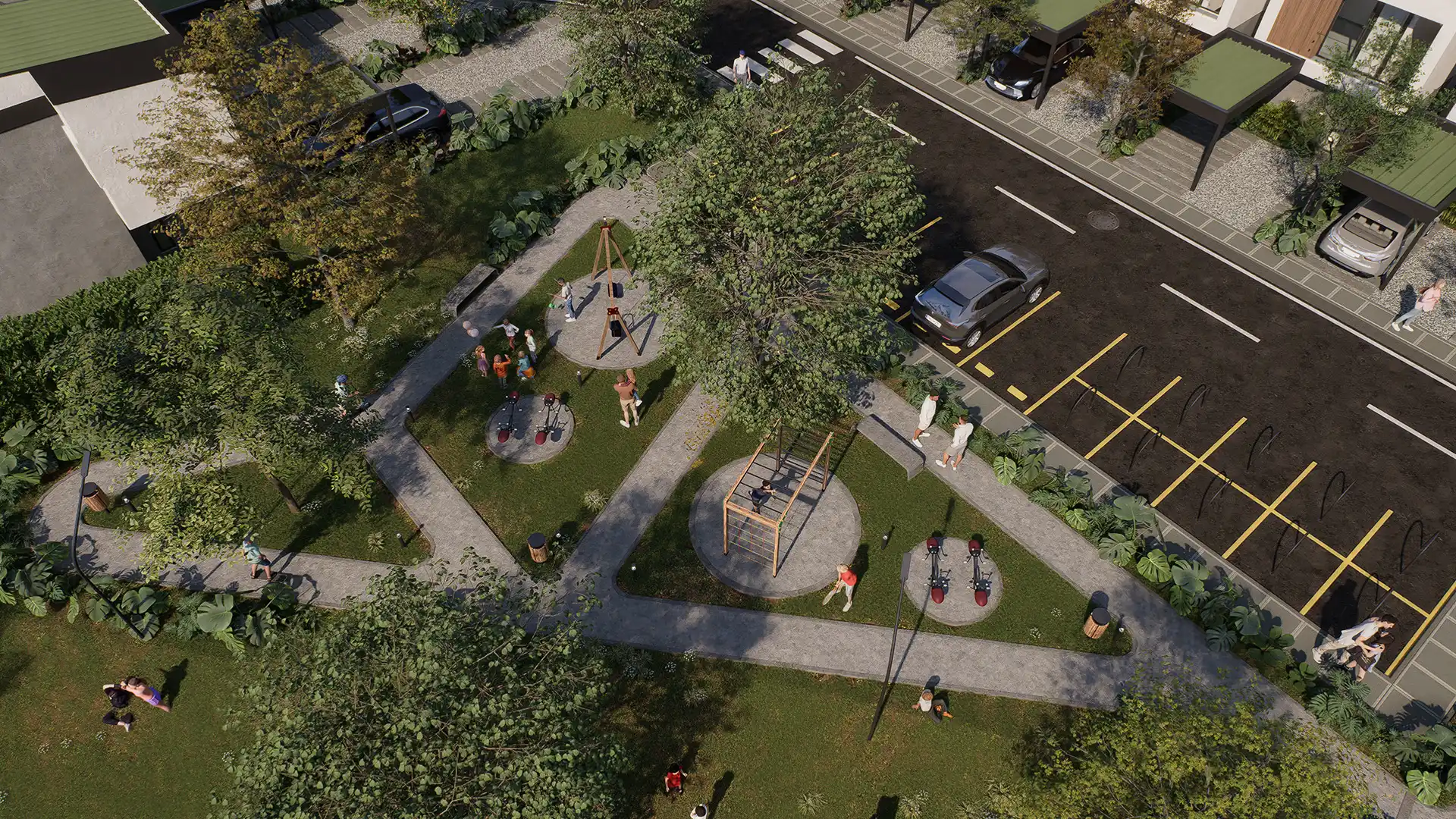 Garden Houses — zonas verdes