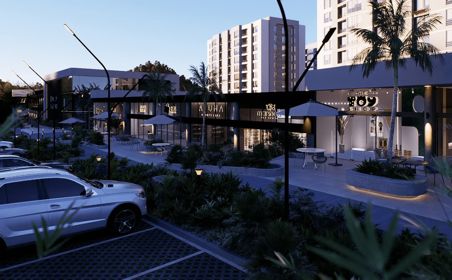 Índigo Mall — render fachada